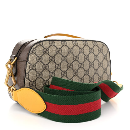 Gucci GG Supreme Monogram Web Neo Vintage Shoulder Bag Beige New Acero Crop 3 of 11