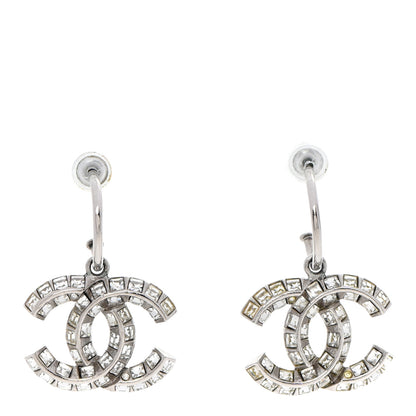 Chanel Baguette Crystal CC Dangle Earrings 1 of 4