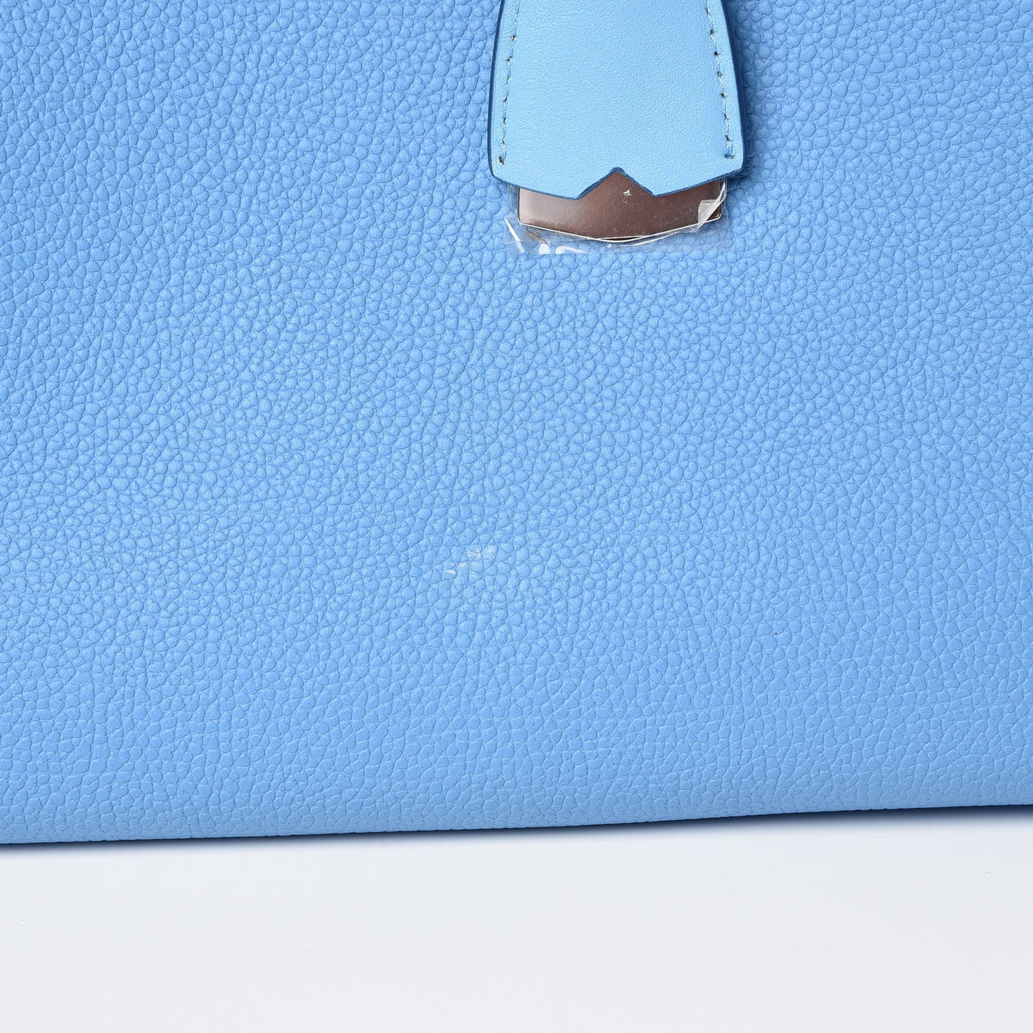 Grained Calfskin Large Milla Tote Tile Blue