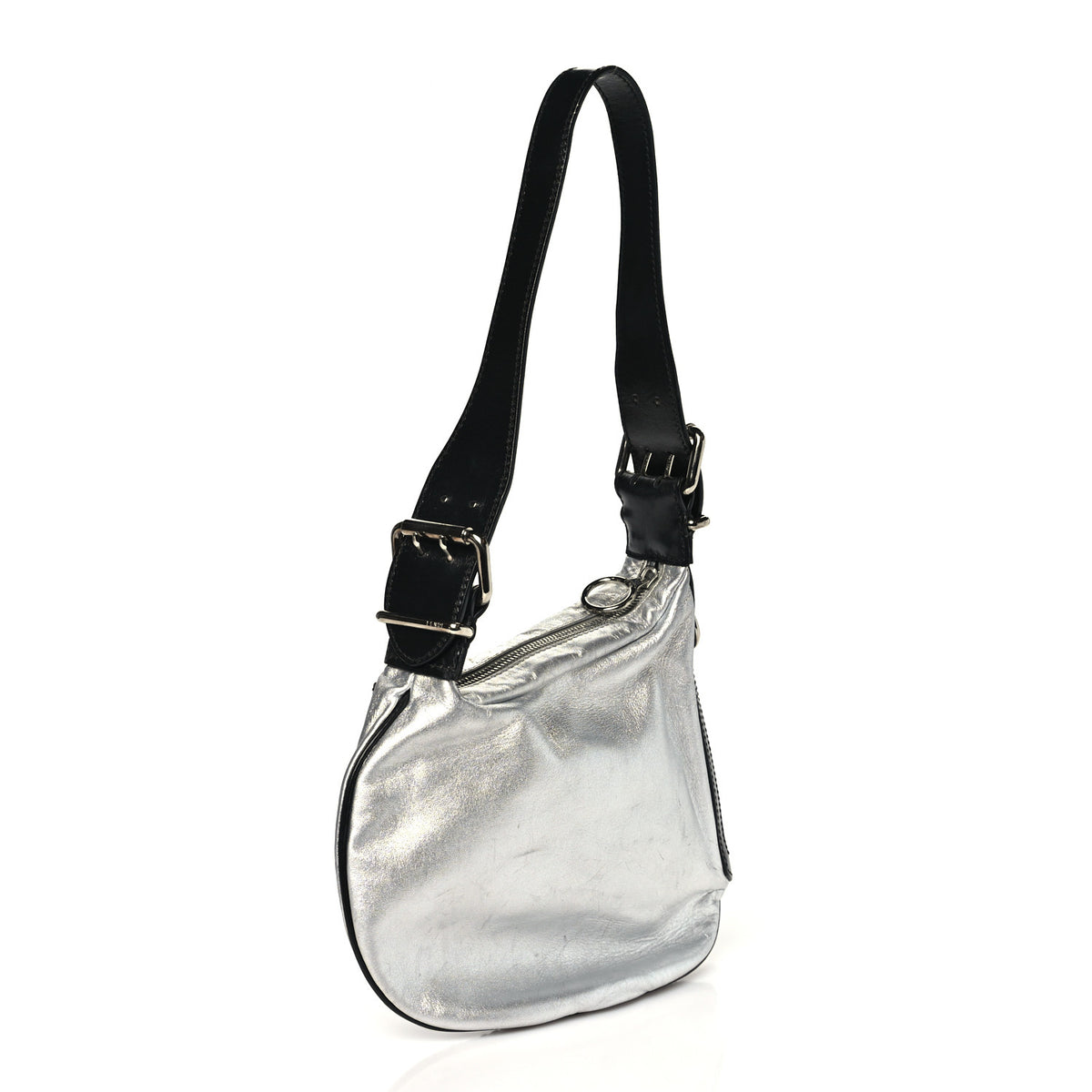 Calfskin Metal Small Oyster Black