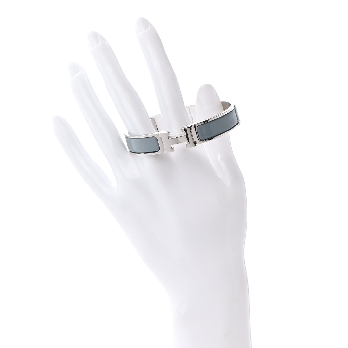 Enamel Narrow Clic Clac H Bracelet GM Gris Orage