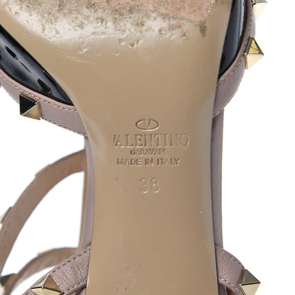 Valentino Garavani Patent Nappa Rockstud Ankle Strap 65mm Pumps 38 Black Poudre 7 of 9