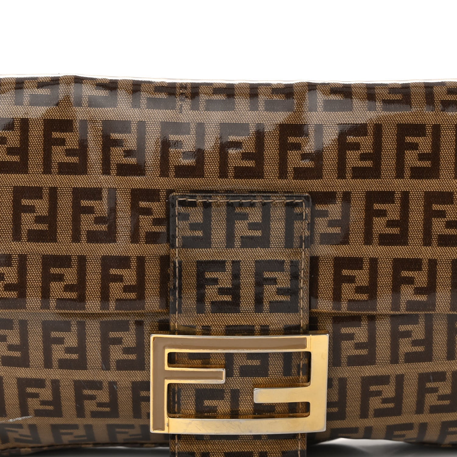 Fendi Vinyl Zucchino Baguette Tobacco 7 of 11