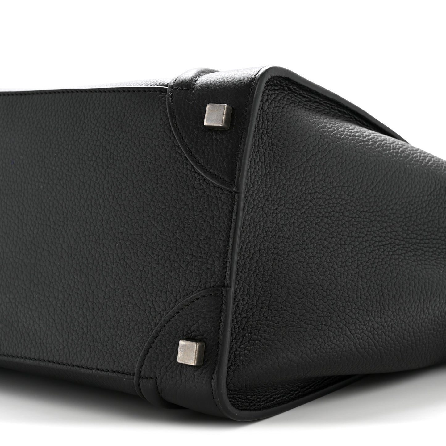 Drummed Calfskin Mini Luggage Black