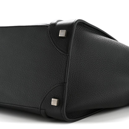 Celine Drummed Calfskin Mini Luggage Black 10 of 12
