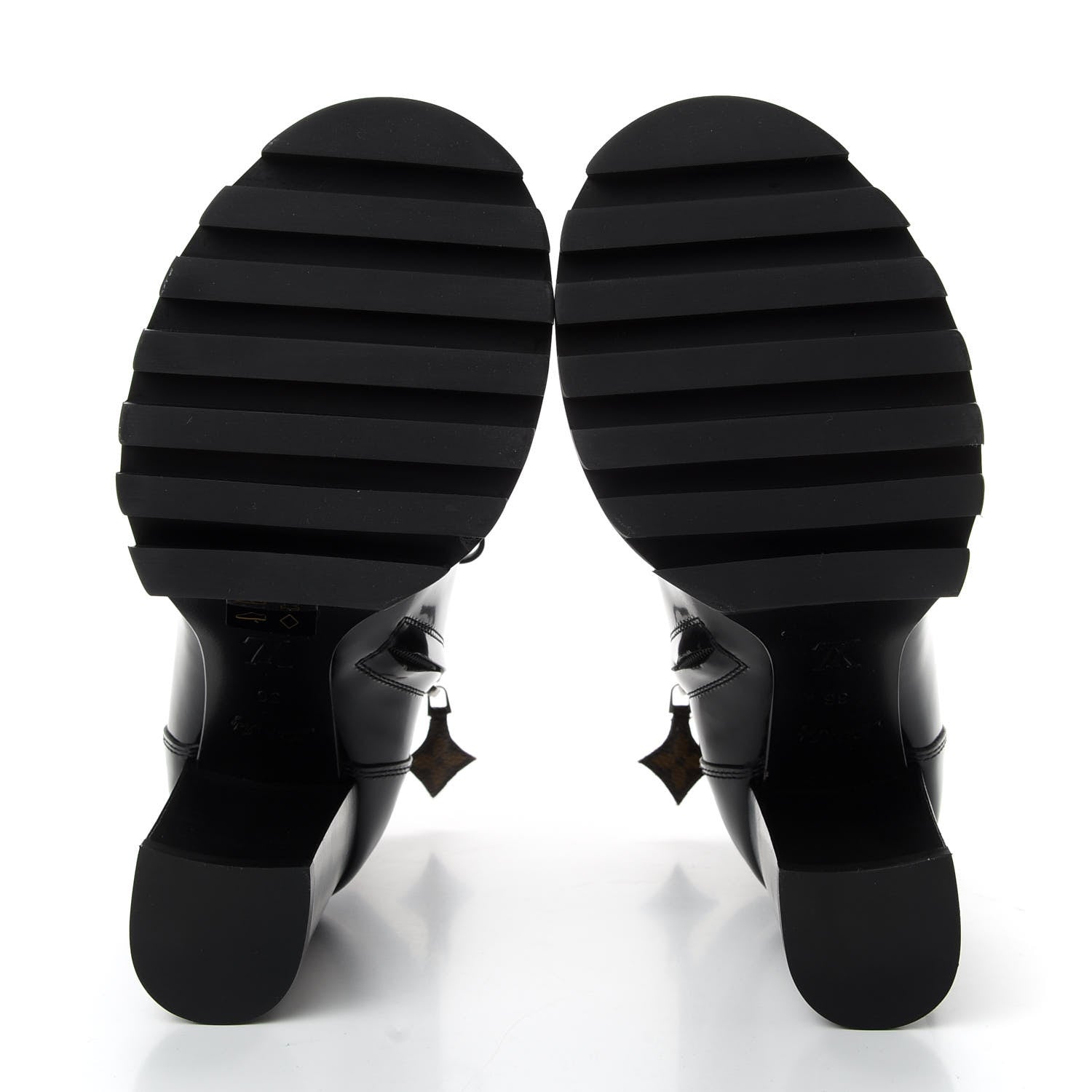 Louis Vuitton Patent Calfskin Monogram Star Trail Ankle Boots 36 Black 5 of 8