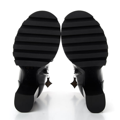 Louis Vuitton Patent Calfskin Monogram Star Trail Ankle Boots 36 Black 5 of 8