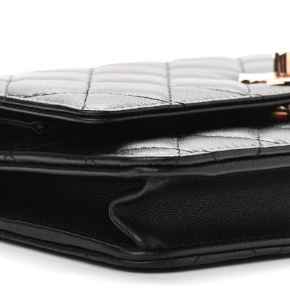 Chanel Lambskin Quilted Trendy CC Wallet On Chain WOC Black 9 of 11