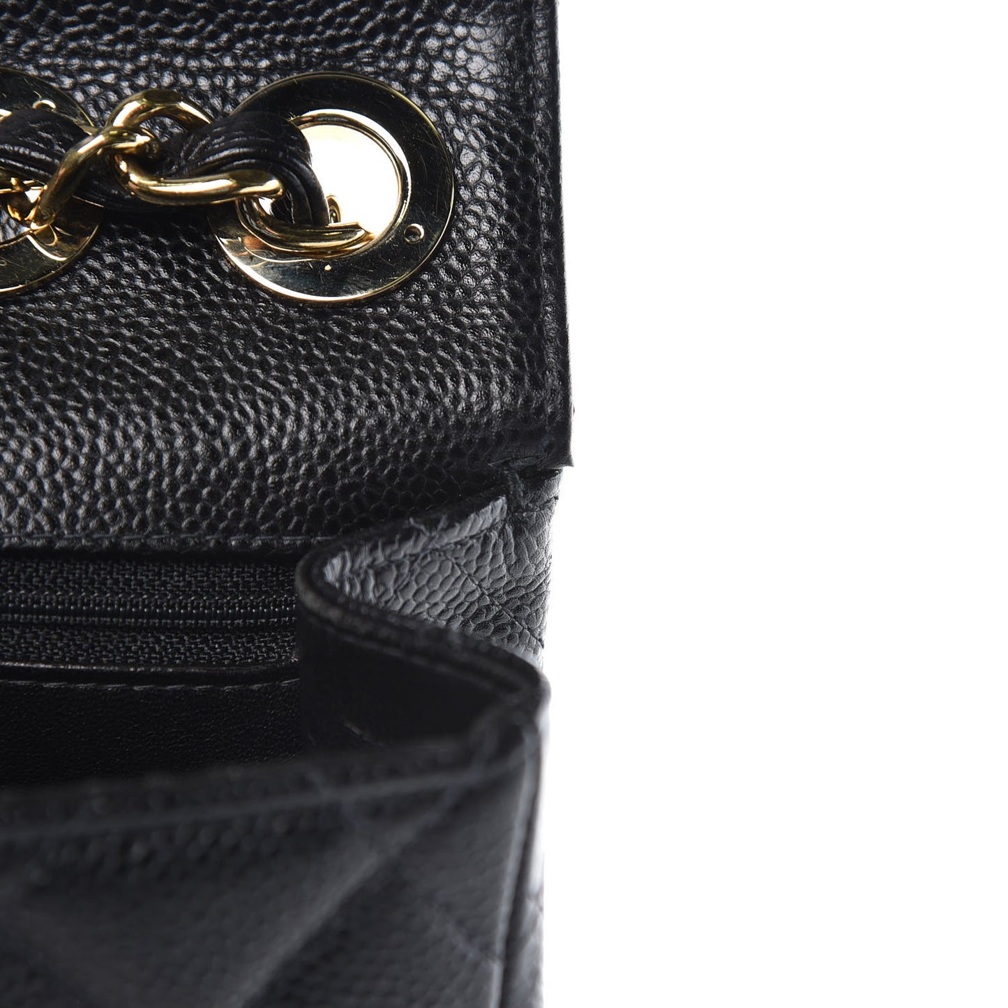 Caviar Quilted Jumbo Single Flap Black
