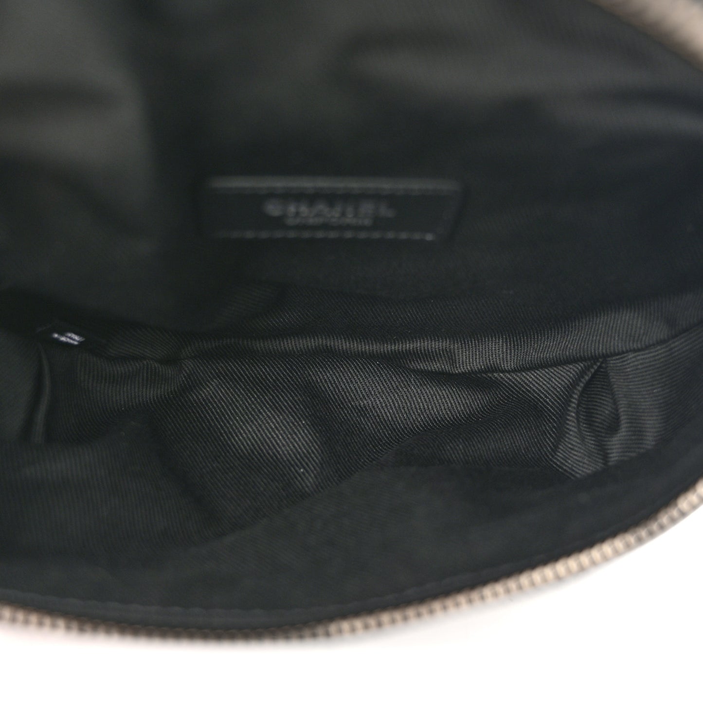 Calfskin Quilted Waist Belt Bag Black