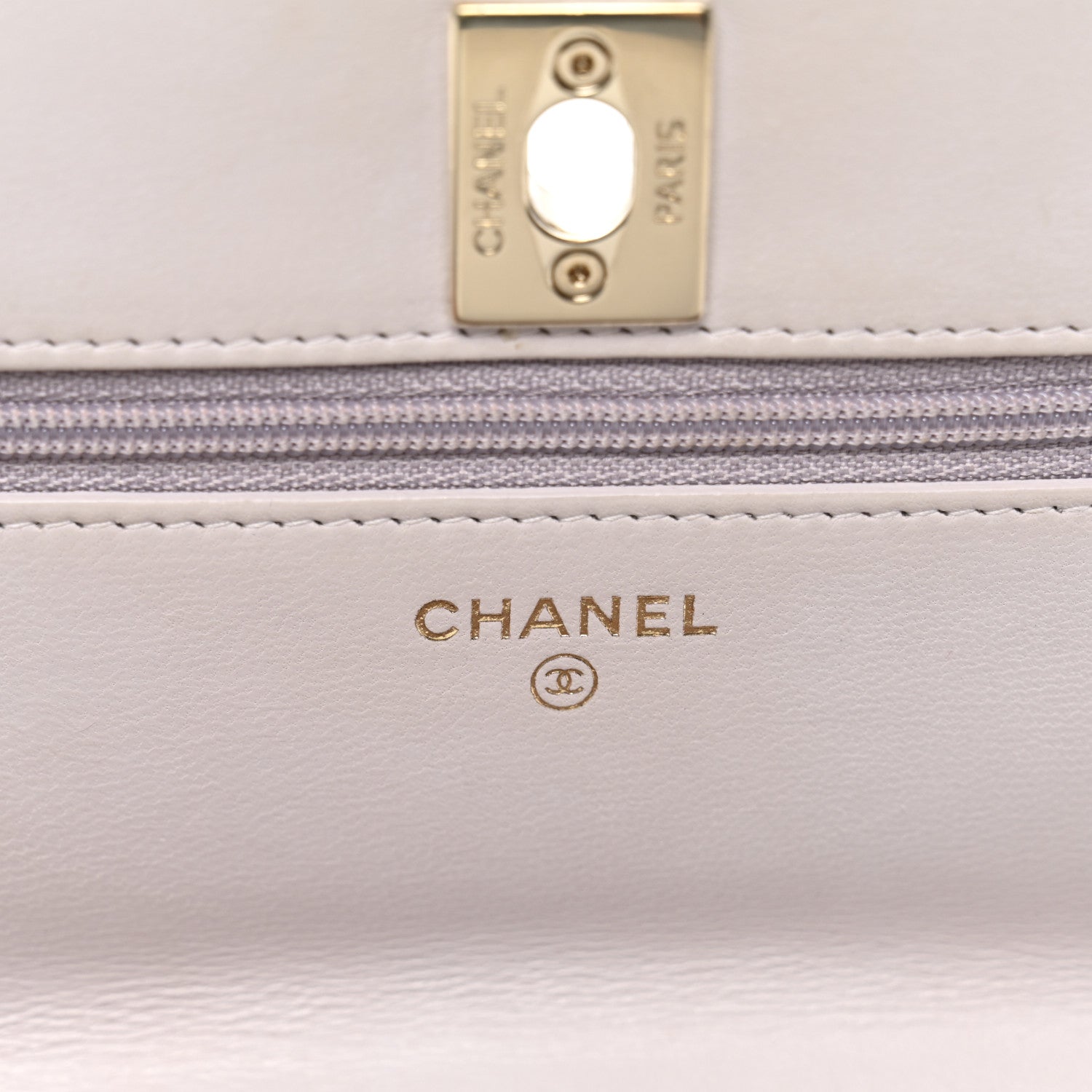 Chanel Lambskin Quilted Trendy CC Wallet On Chain WOC Lilac 6 of 14