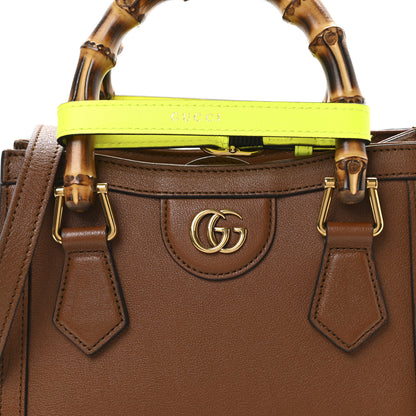 Gucci Wonka Grain Calfskin Mini Diana Tote Bag Cuir Yellow Fluo 8 of 11