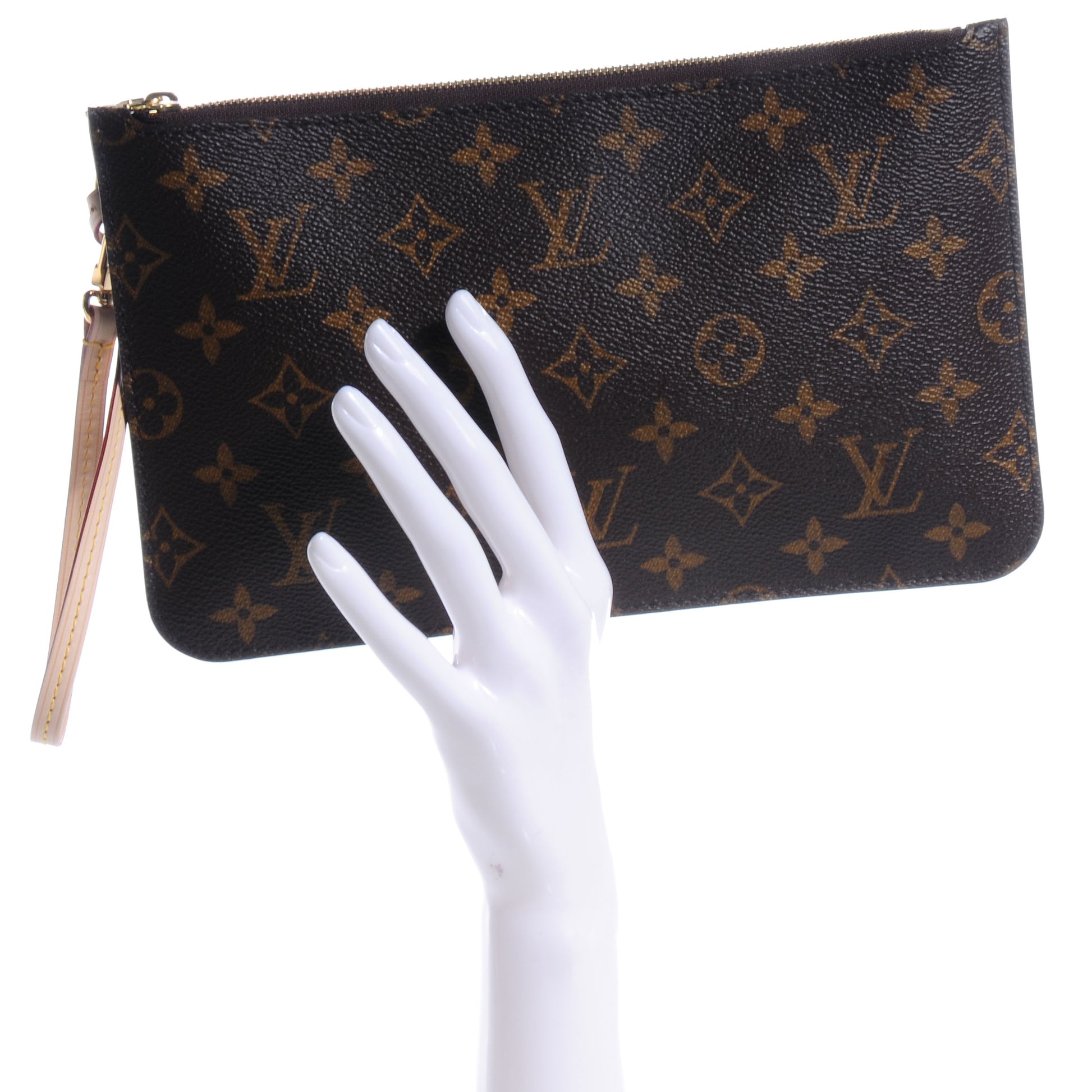 Louis Vuitton Monogram Neverfull MM GM Pochette Fuchsia 2 of 7