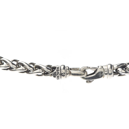 David Yurman Sterling Silver 18K Yellow Gold Amethyst Quatrefoil Lariat Wheat Chain Necklace 6 of 6