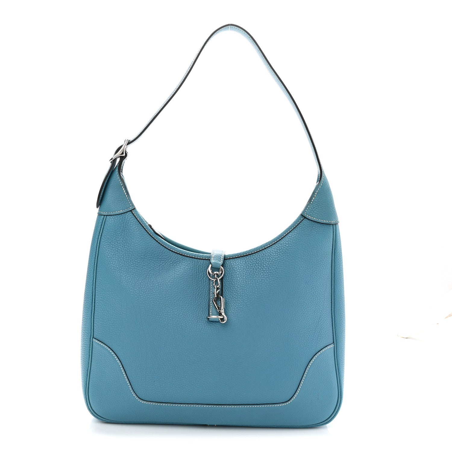 Hermes Togo Trim II 31 Shoulder Bag Blue Jean 1 of 10