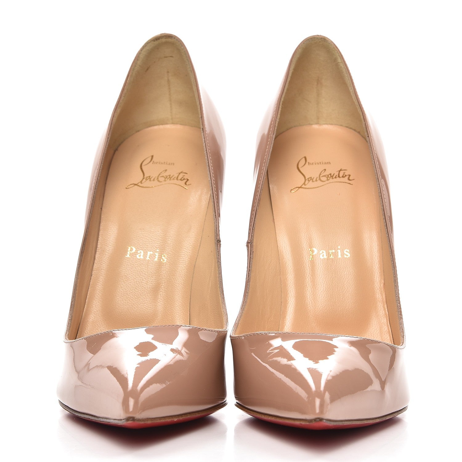 Christian Louboutin Patent Pigalle 120 Pumps 39.5 Nude 3 of 10