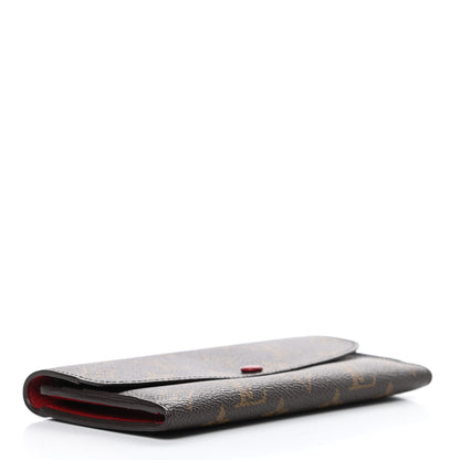 Louis Vuitton Monogram Emilie Wallet Red 4 of 11