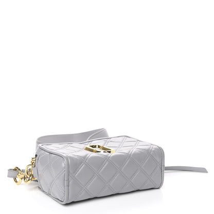 Marc Jacobs Natural Grain Calfskin Quilted The Softshot 21 Bag Grey 4 of 12