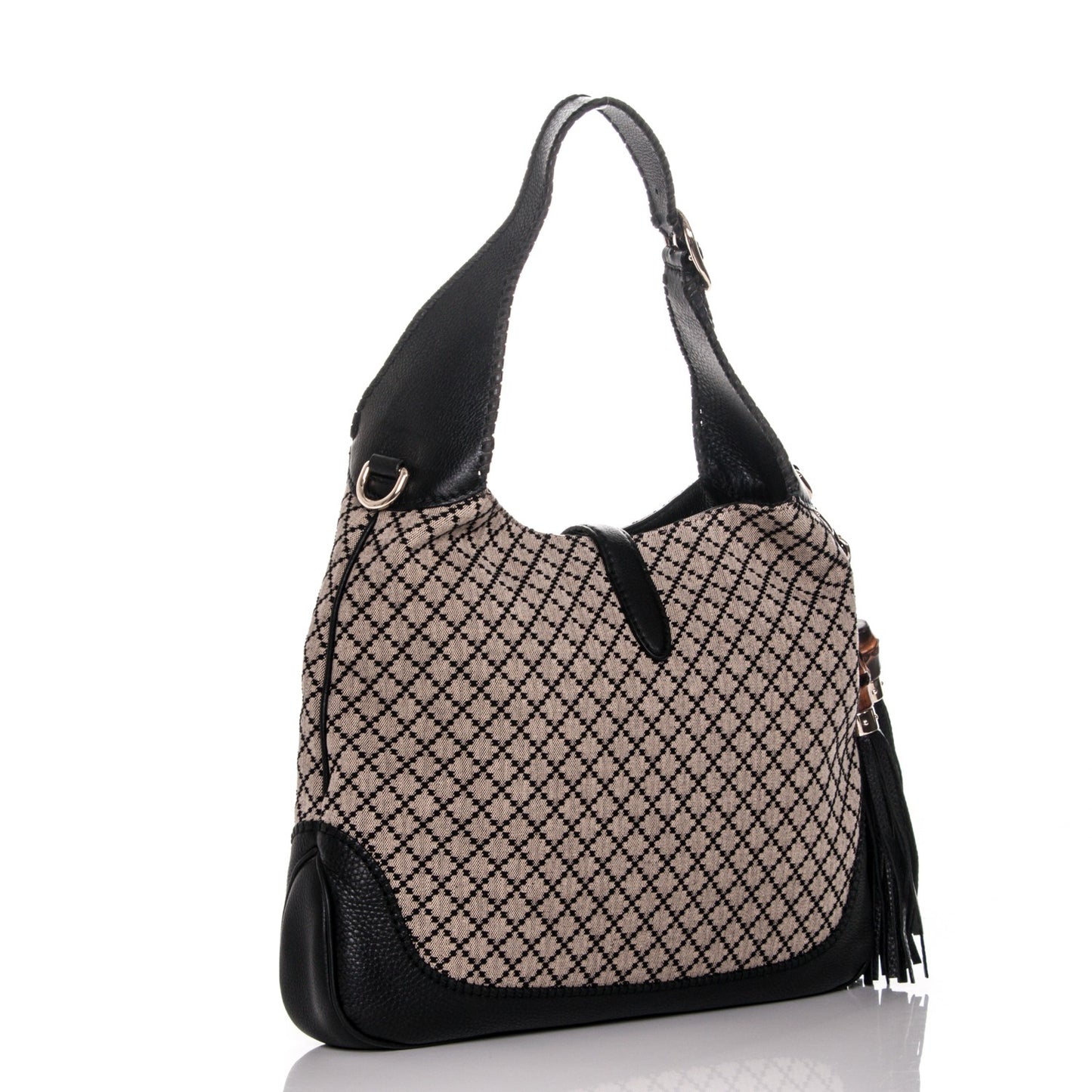 Diamante Medium New Jackie Shoulder Bag Nero Black