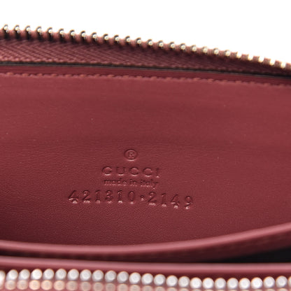 Gucci GG Supreme Monogram Blooms Zip Around Card Case Wallet Beige Multicolor Dry Rose 6 of 6