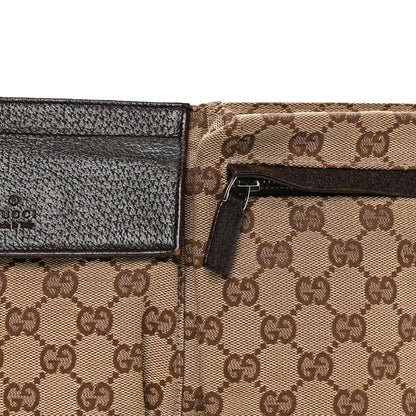 Gucci GG Monogram Double Pocket Belt Bag Dark Brown 7 of 9