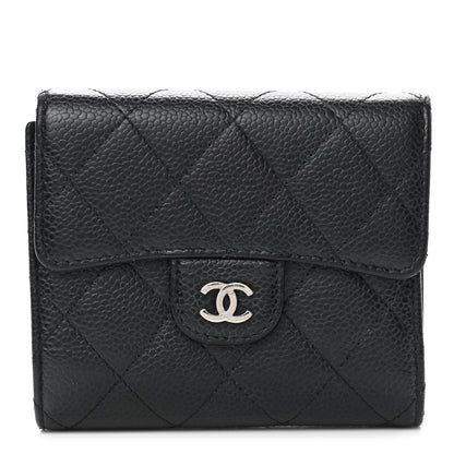 Chanel Caviar Quilted Compact Flap Wallet Black 1 of 11