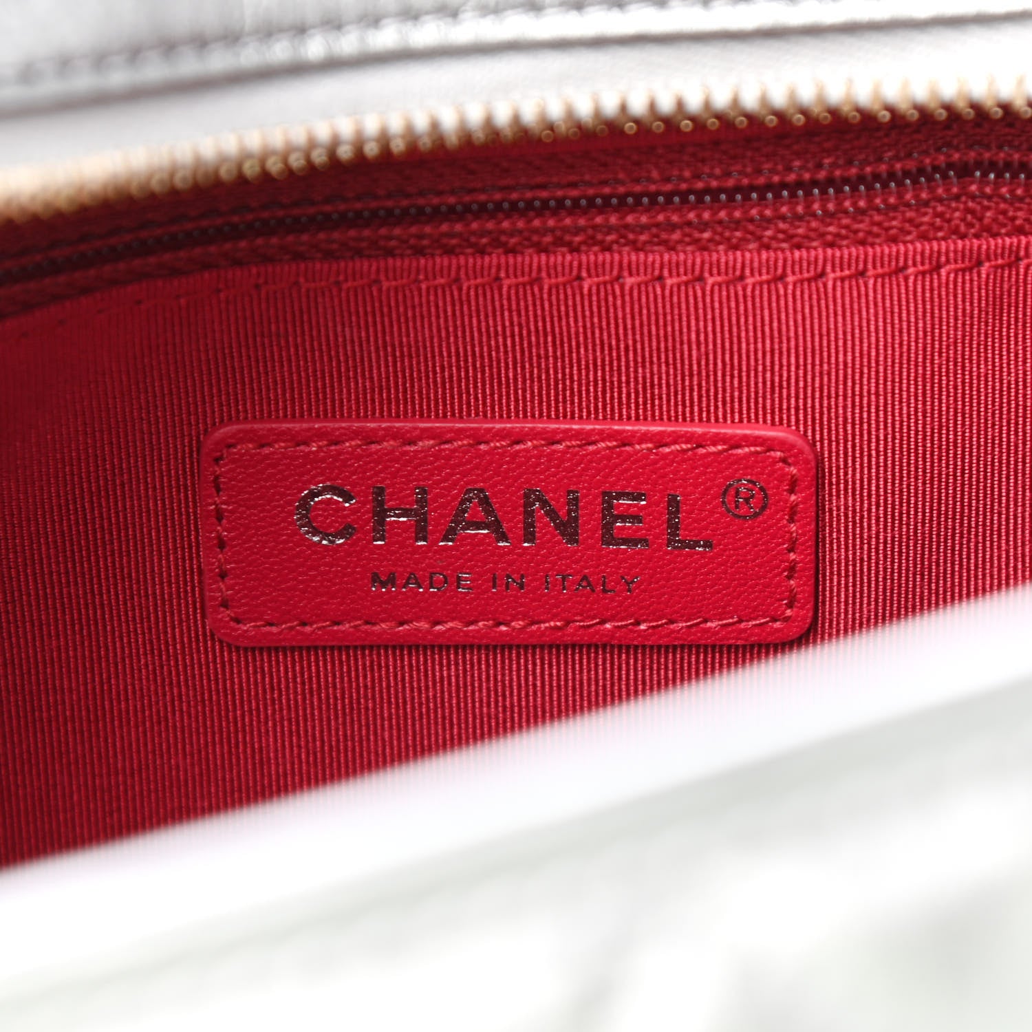 Chanel Metallic Lambskin Calfskin Quilted Large Gabrielle Hobo Silver 6 of 11