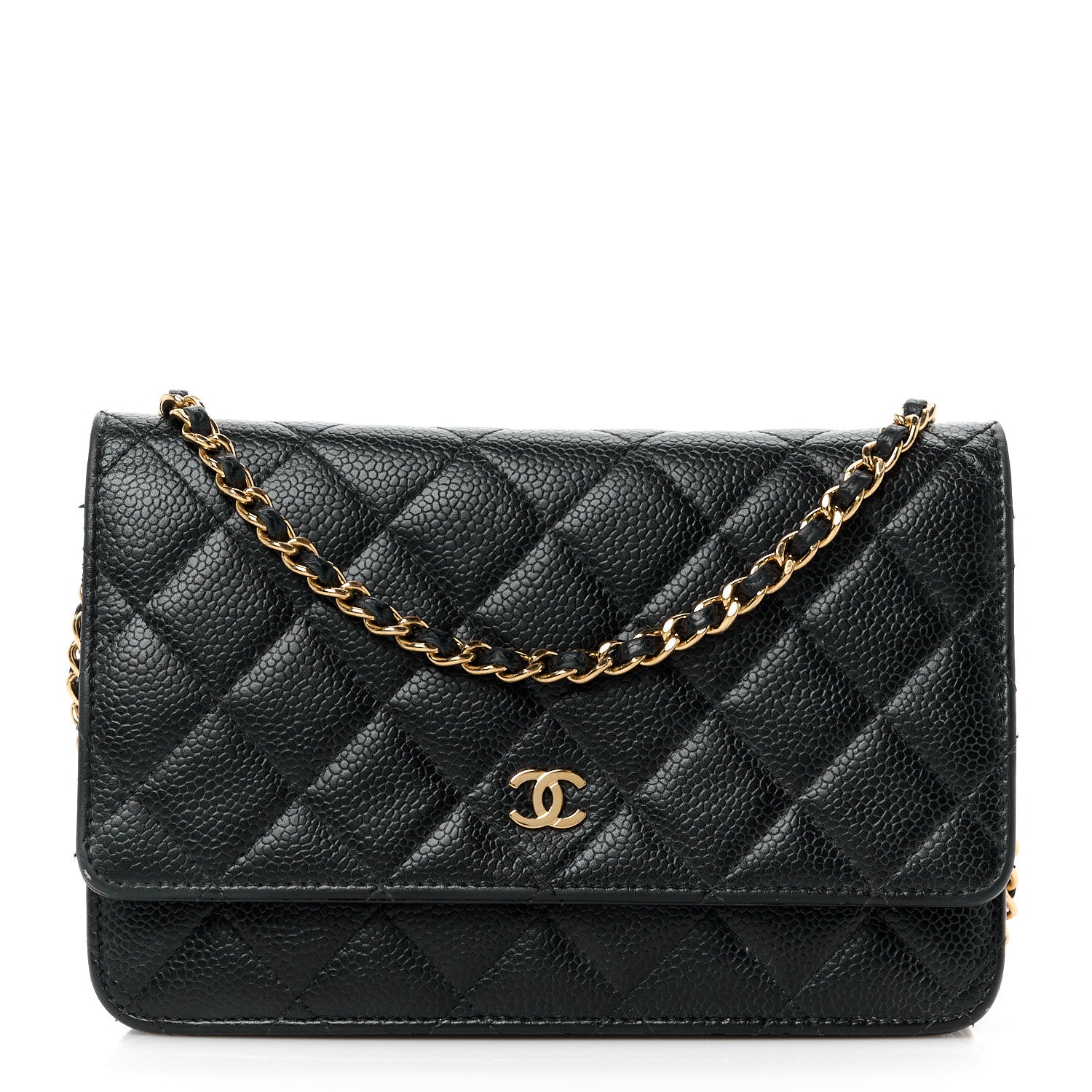 Chanel Caviar Quilted Wallet on Chain WOC Black 1 of 14