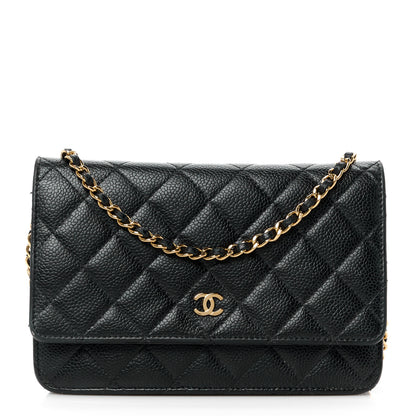 Chanel Caviar Quilted Wallet on Chain WOC Black 1 of 14