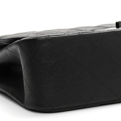 Chanel Crumpled Calfskin Quilted Jumbo Double Flap So Black 9 of 12