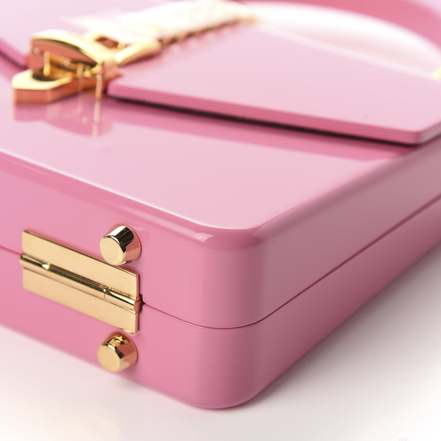 Plexiglass Mini Sylvie 1969 Top Handle Bag Pink