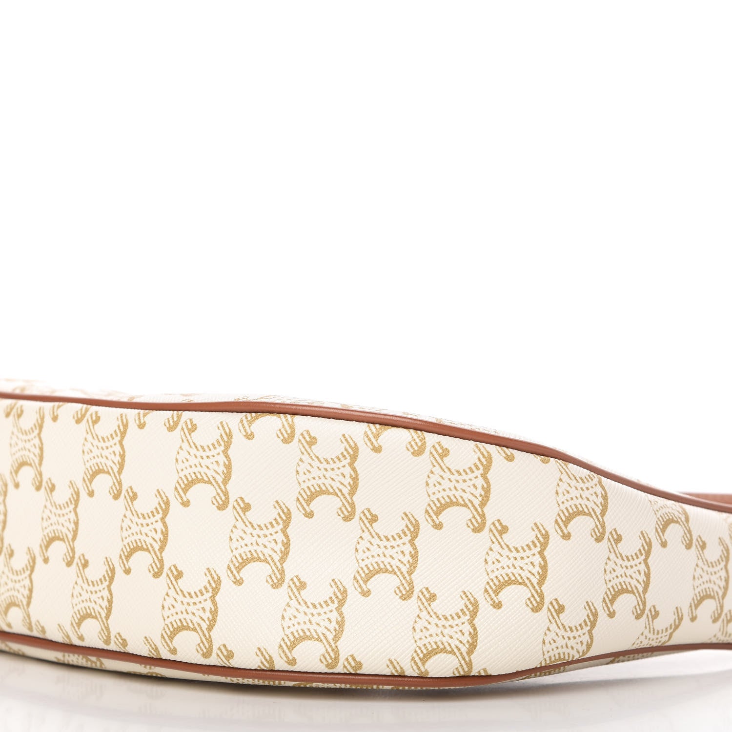 Celine Canvas Calfskin Ava Triomphe Shoulder Bag White 7 of 10