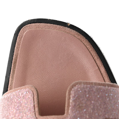 Hermes Suede Goatskin Crystal Powder Oran Sandals 38.5 Rose 10 of 10
