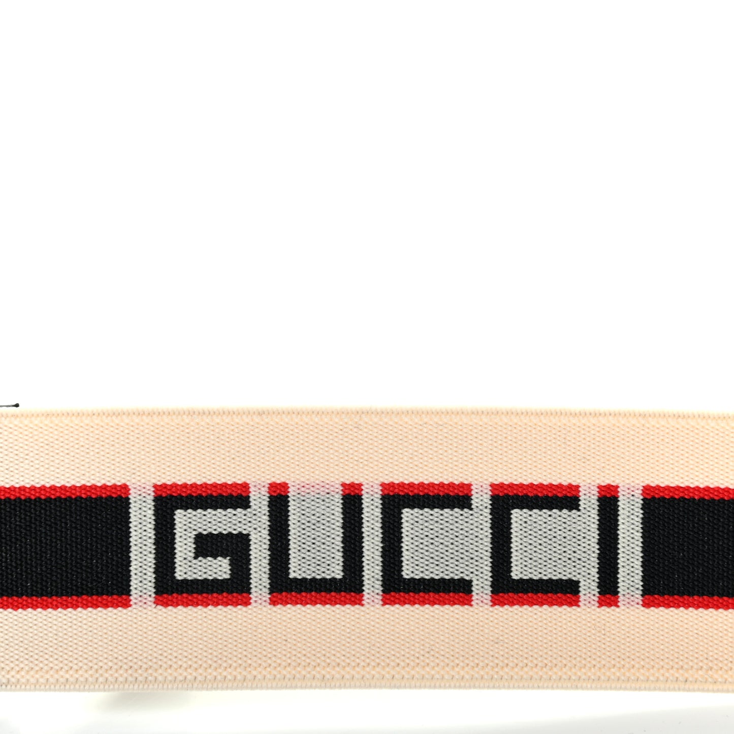Jacquard Crystal Stripe Double G Belt 80 32 White