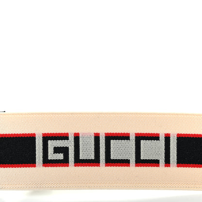 Gucci Jacquard Crystal Stripe Double G Belt 80 32 White 4 of 6