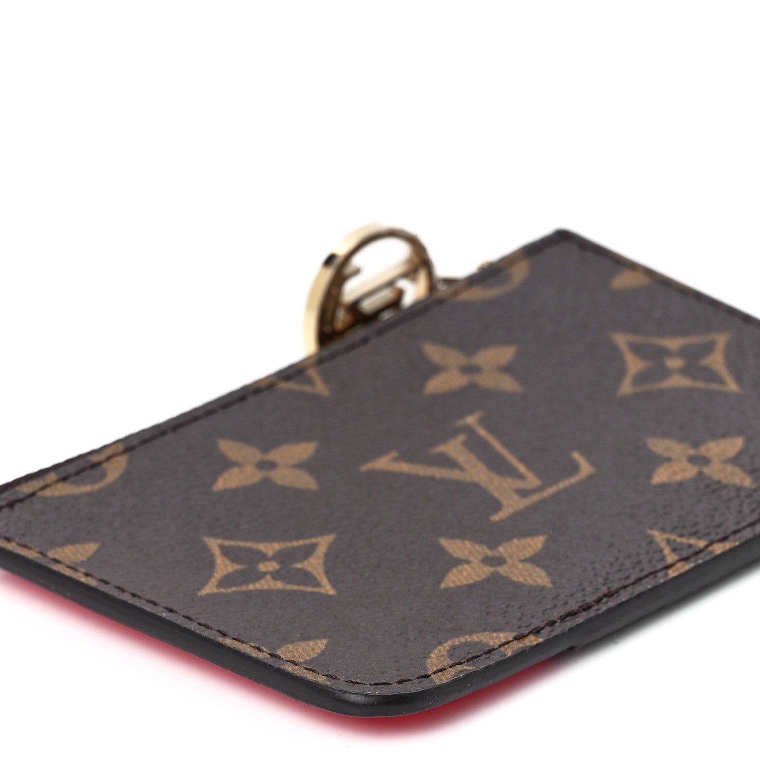 Louis Vuitton Monogram Zipped Romy Card Holder Red 9 of 11