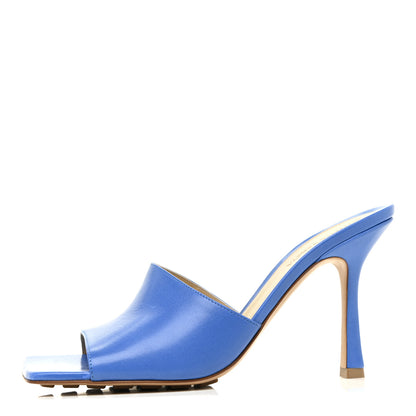 Bottega Veneta Lambskin Stretch Mule Sandals 39 Aquarium 1 of 8