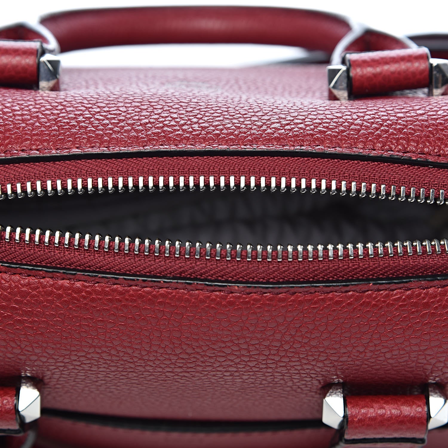 MCM Grained Calfskin Small Ella Boston Burgundy 11 of 14