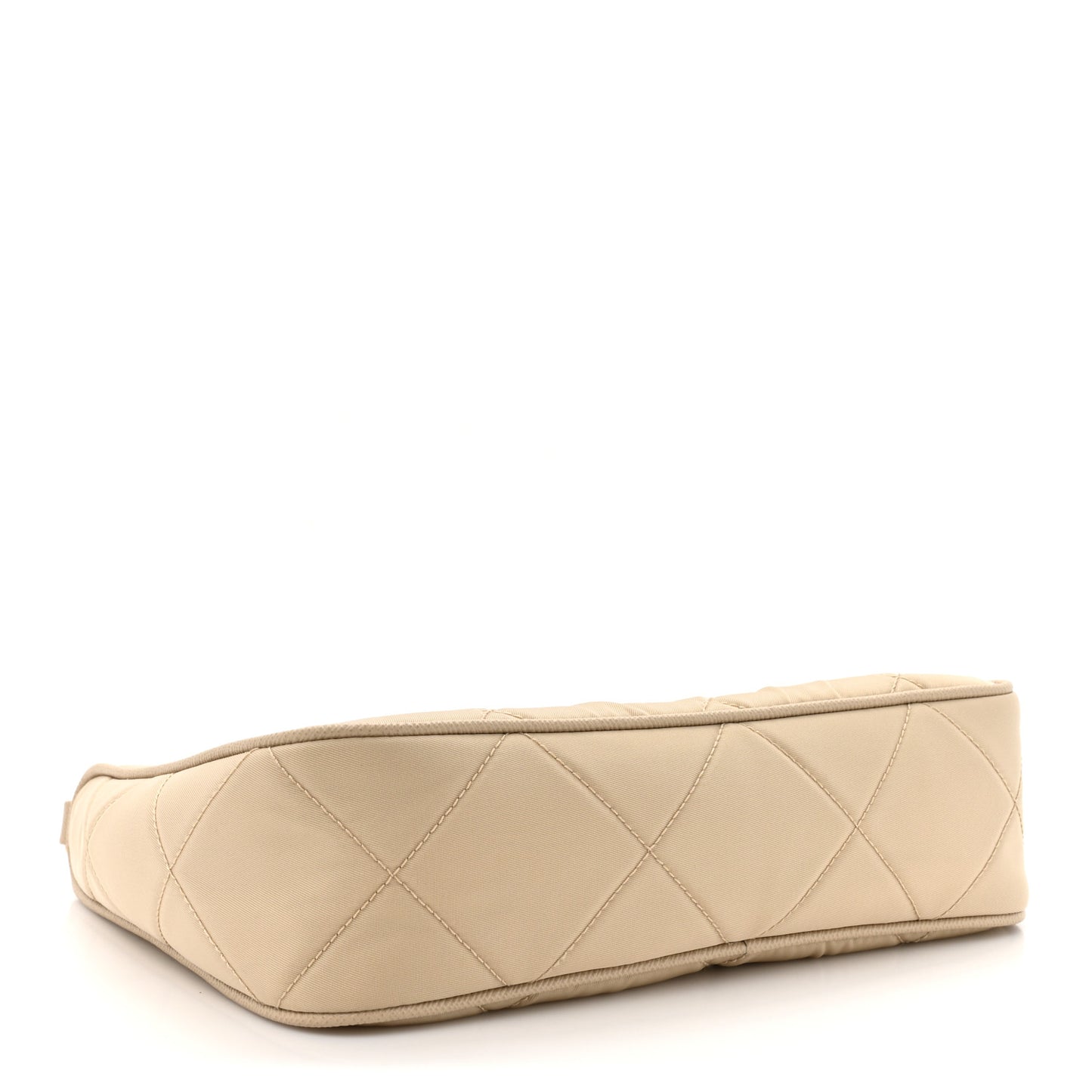 Re-Nylon Saffiano Stitched Mini Re-Edition 1995 Chaine Shoulder Bag Desert Beige
