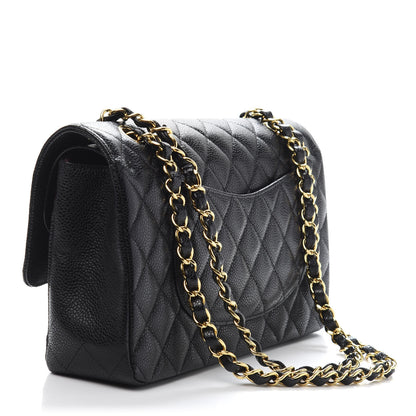 Chanel Caviar Quilted Medium Double Flap Black 3 of 12