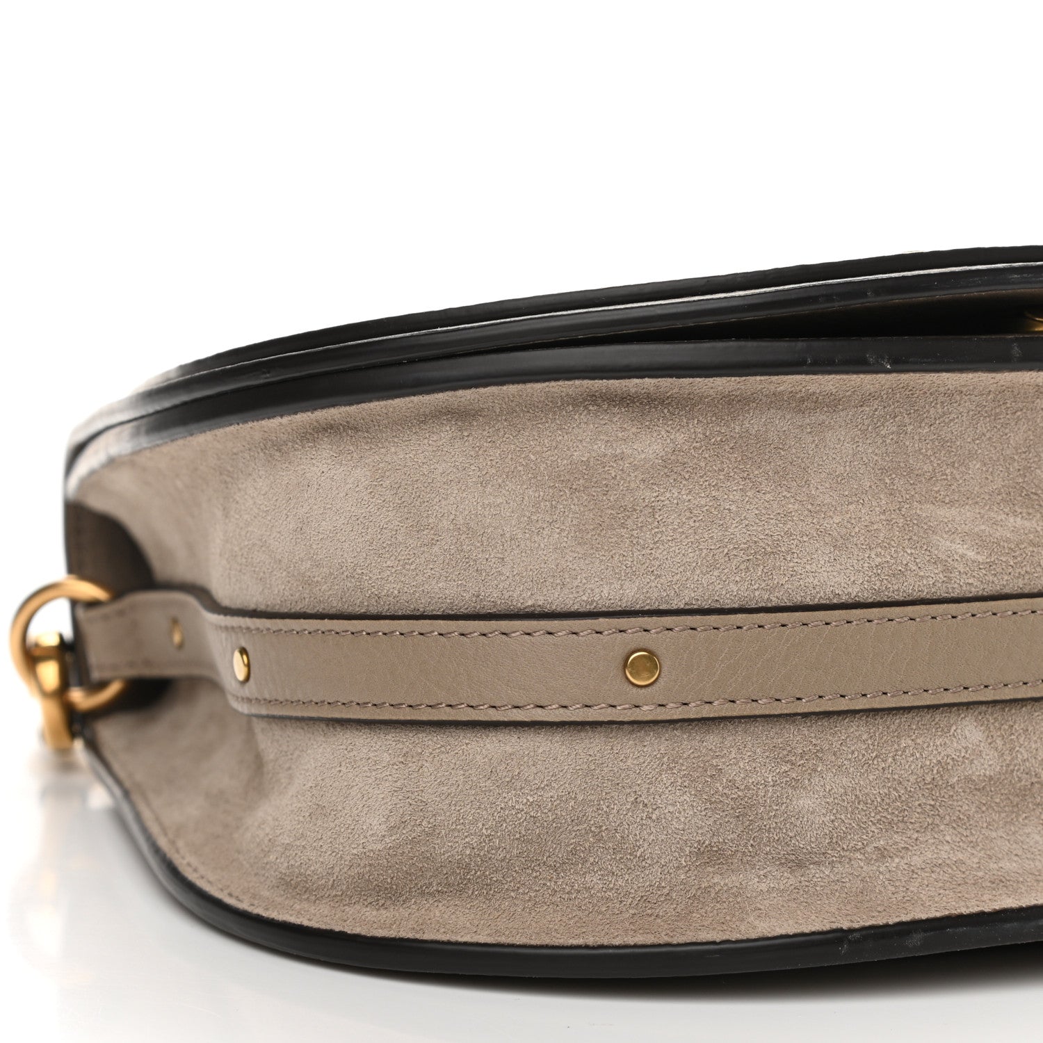 Chloe Calfskin Suede Medium Nile Bracelet Bag Motty Grey 9 of 13