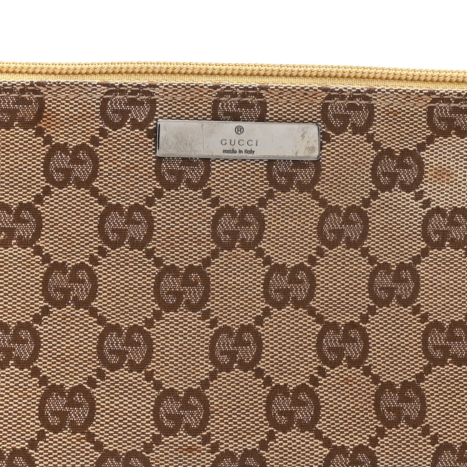 Gucci Monogram Boat Pochette Yellow 8 of 11