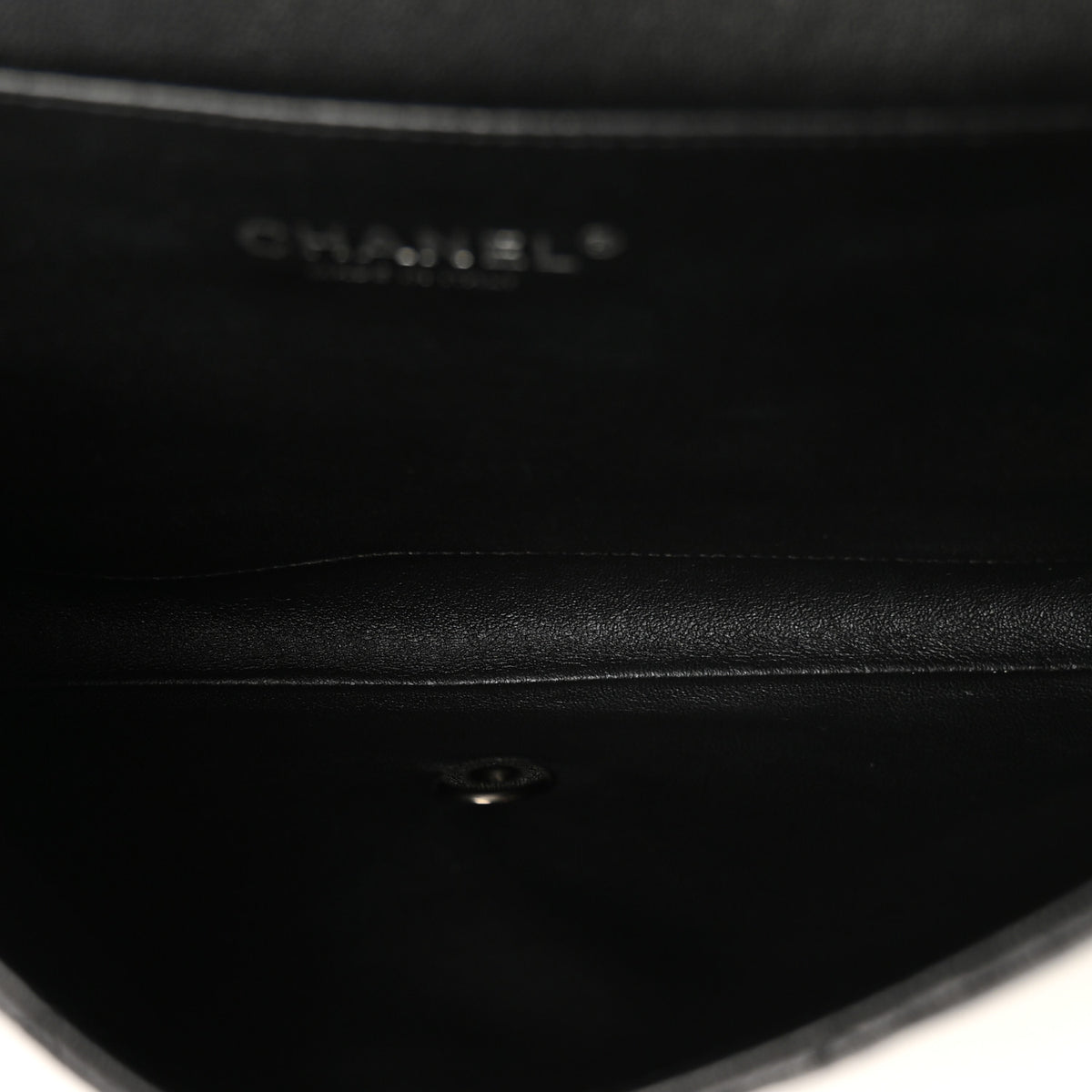 Chanel Lambskin Quilted Clutch with Chain Flap Black 5 of 10