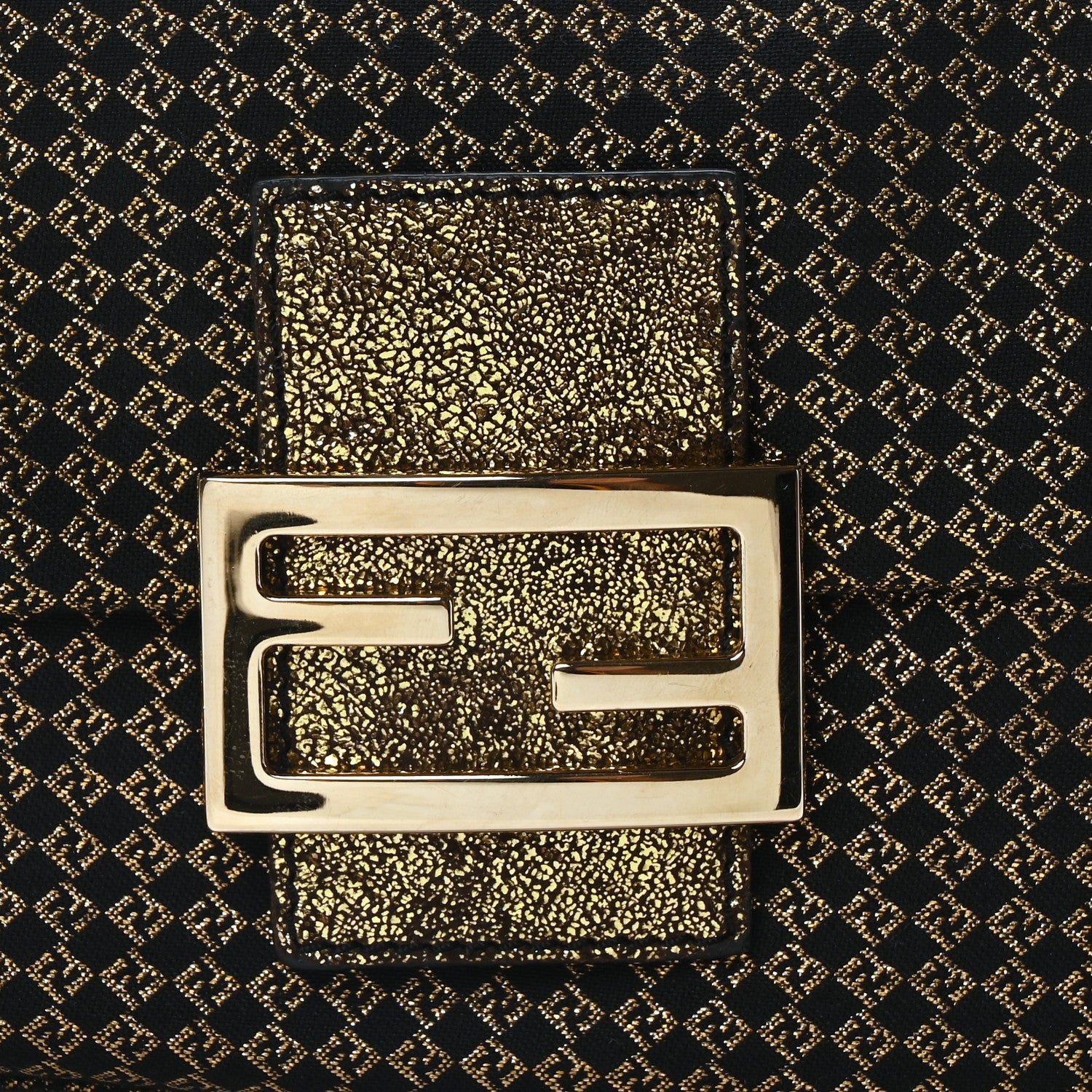 Fendi Micro Zucchino Forever Mini Mama Baguette Black Gold 8 of 10
