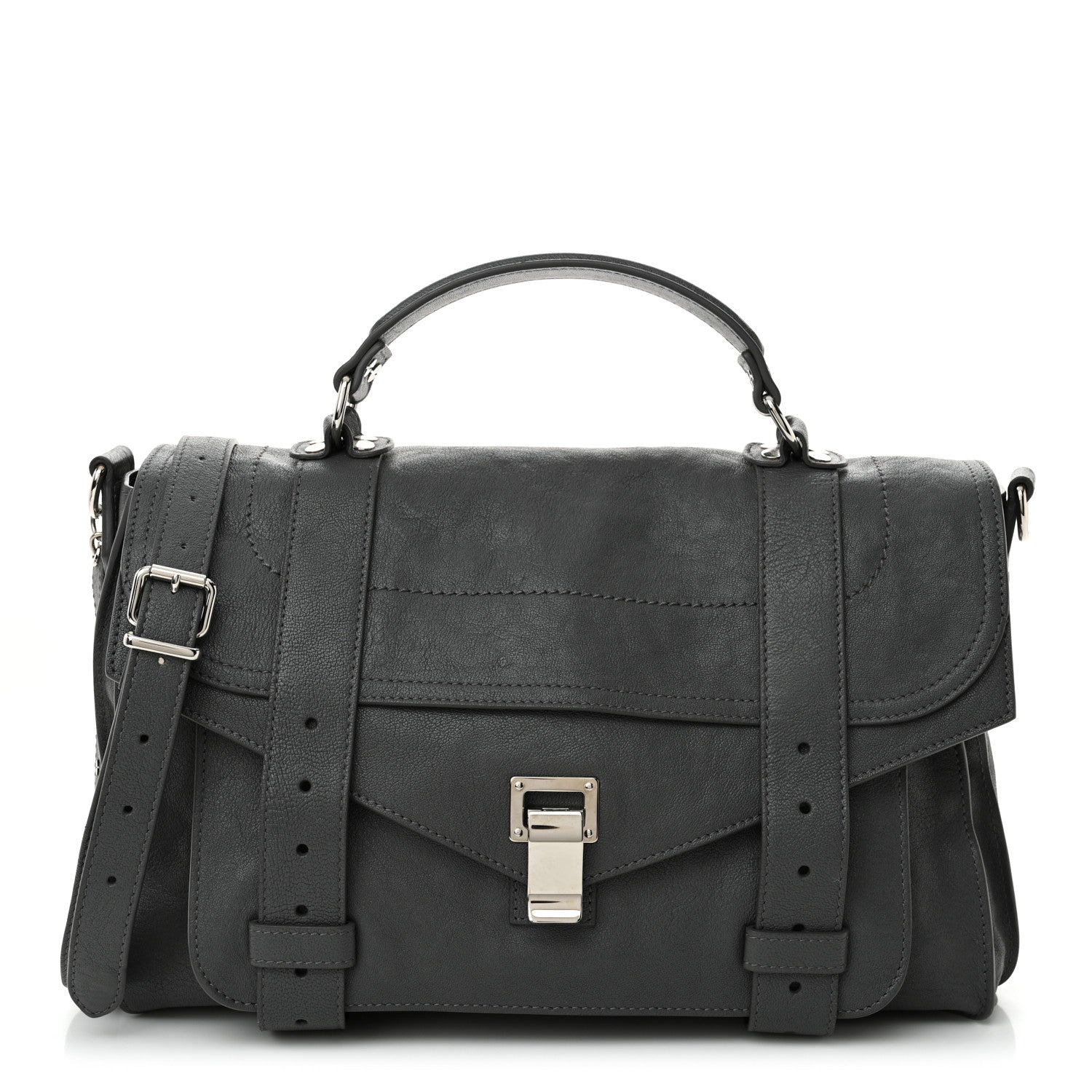 Proenza Schouler Lambskin Medium PS1 Satchel Heather Grey 1 of 9