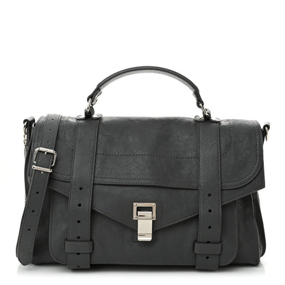 Proenza Schouler Lambskin Medium PS1 Satchel Heather Grey 1 of 9