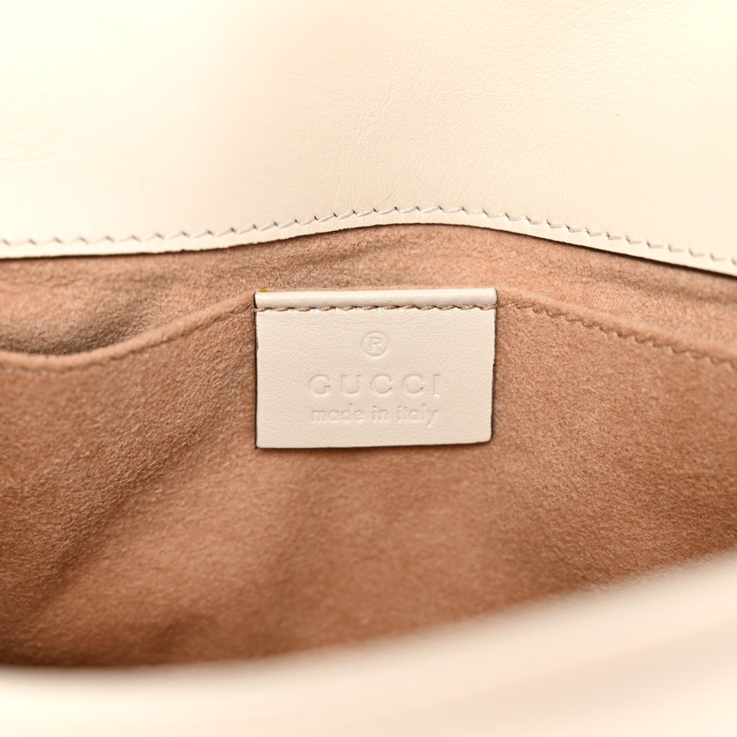Gucci Calfskin Matelasse Mini GG Marmont Shoulder Bag White 5 of 9