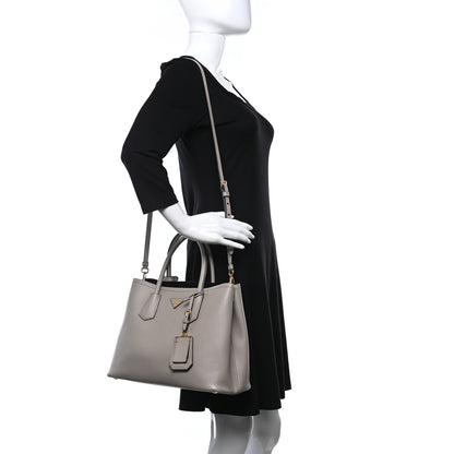 Prada Saffiano Cuir Medium Double Bag Pomice 2 of 13