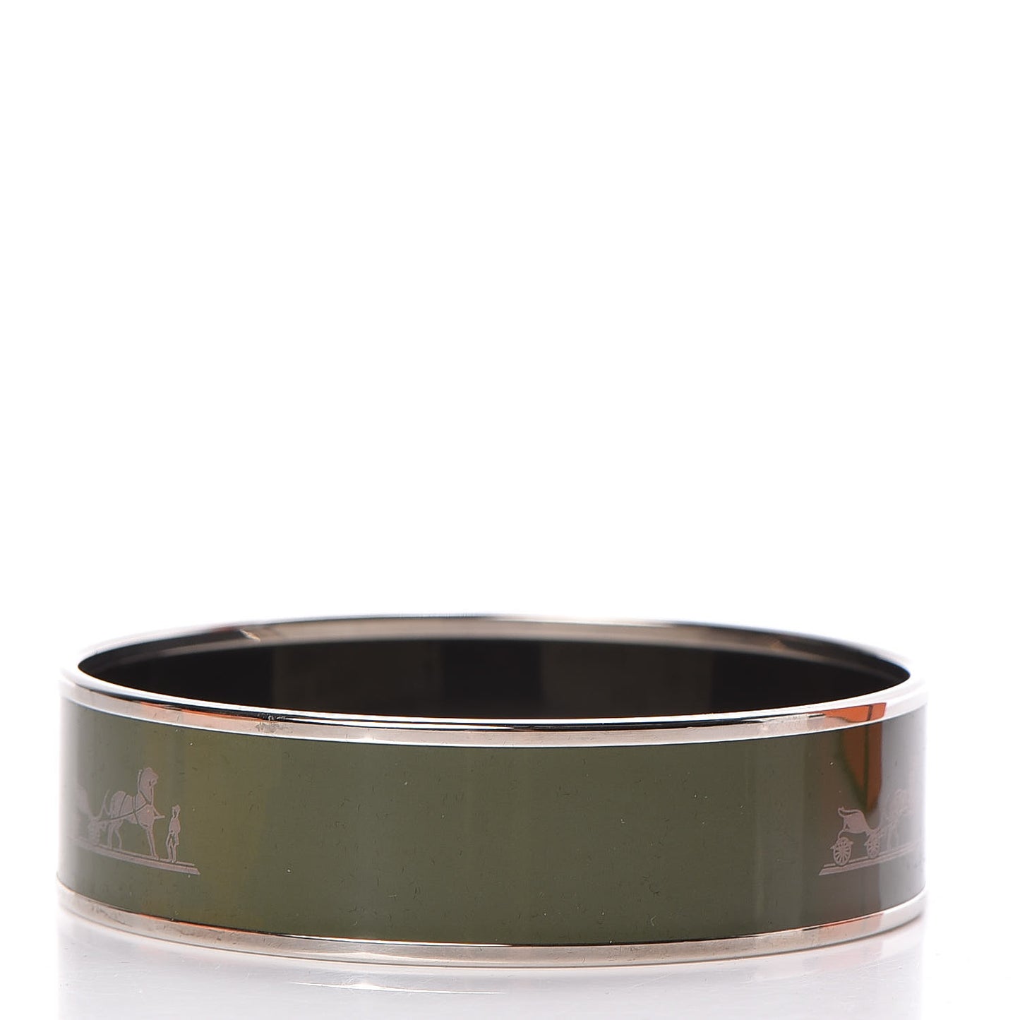 Enamel Wide Caleche Bracelet 70 Loden