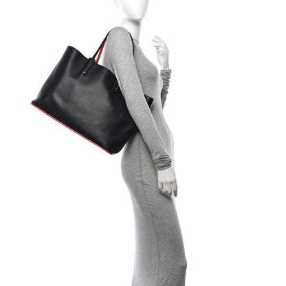 Christian Louboutin Calfskin Spikes East West Cabata Tote Black 2 of 12